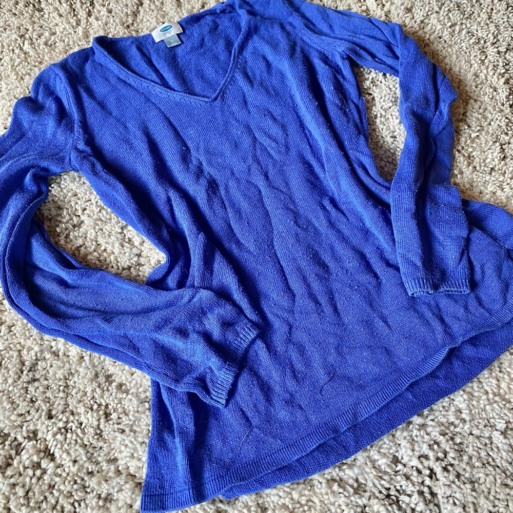 Old Navy super casual blue sweater dress like shirt super soft and simpl…